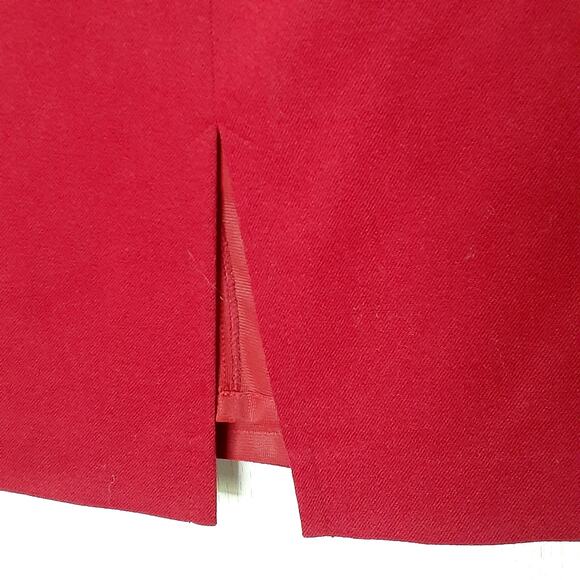 Vintage Catherina Hepfer Red Wool Midi Pencil Skirt Size D36 F 38 GB 10 - Picture 5 of 6